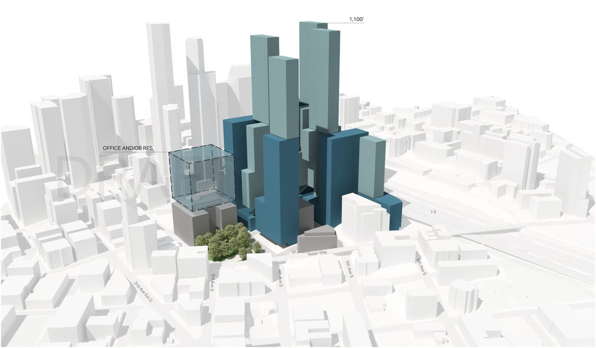 King County downtown campus redevelopment rendering